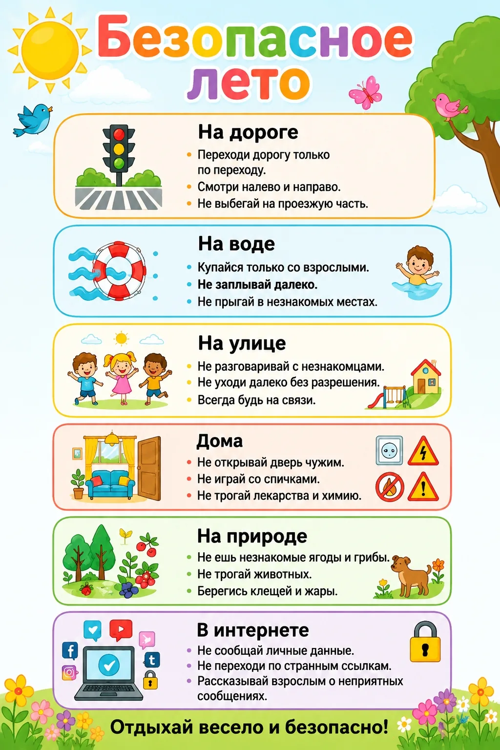 Дорогие ребята, уважаемые родители! Итак, впереди летние каникулы – чудное время, котор...