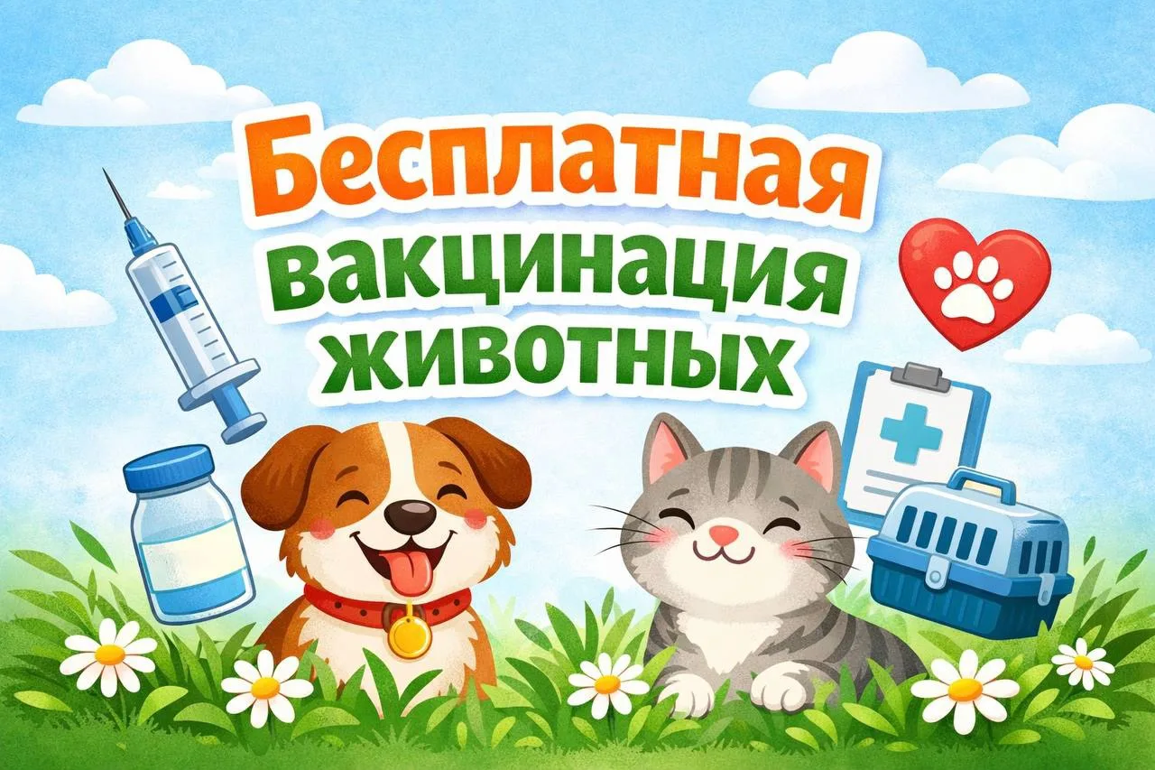 🐶💉 Бесплатная вакцинация домашних животных в июле