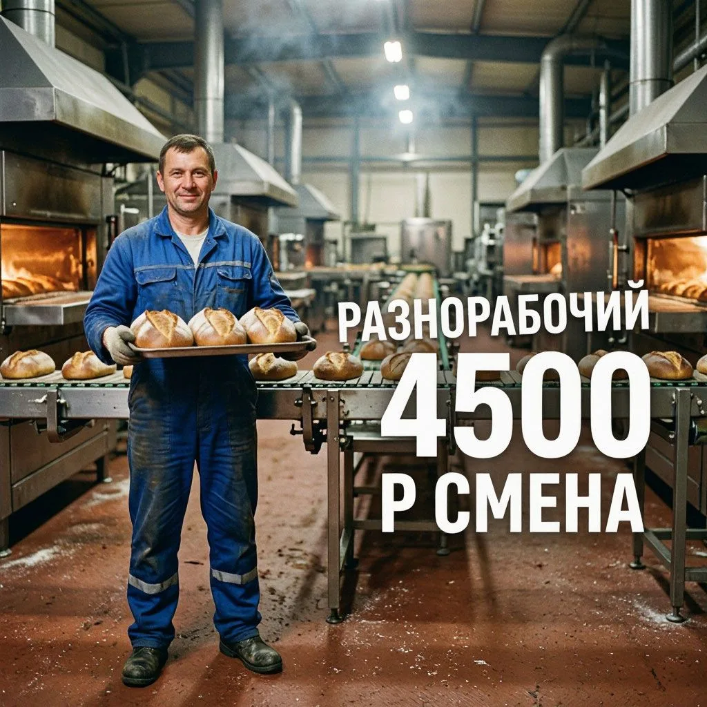 Приглашаем Разнорабочих на производство хлеба!