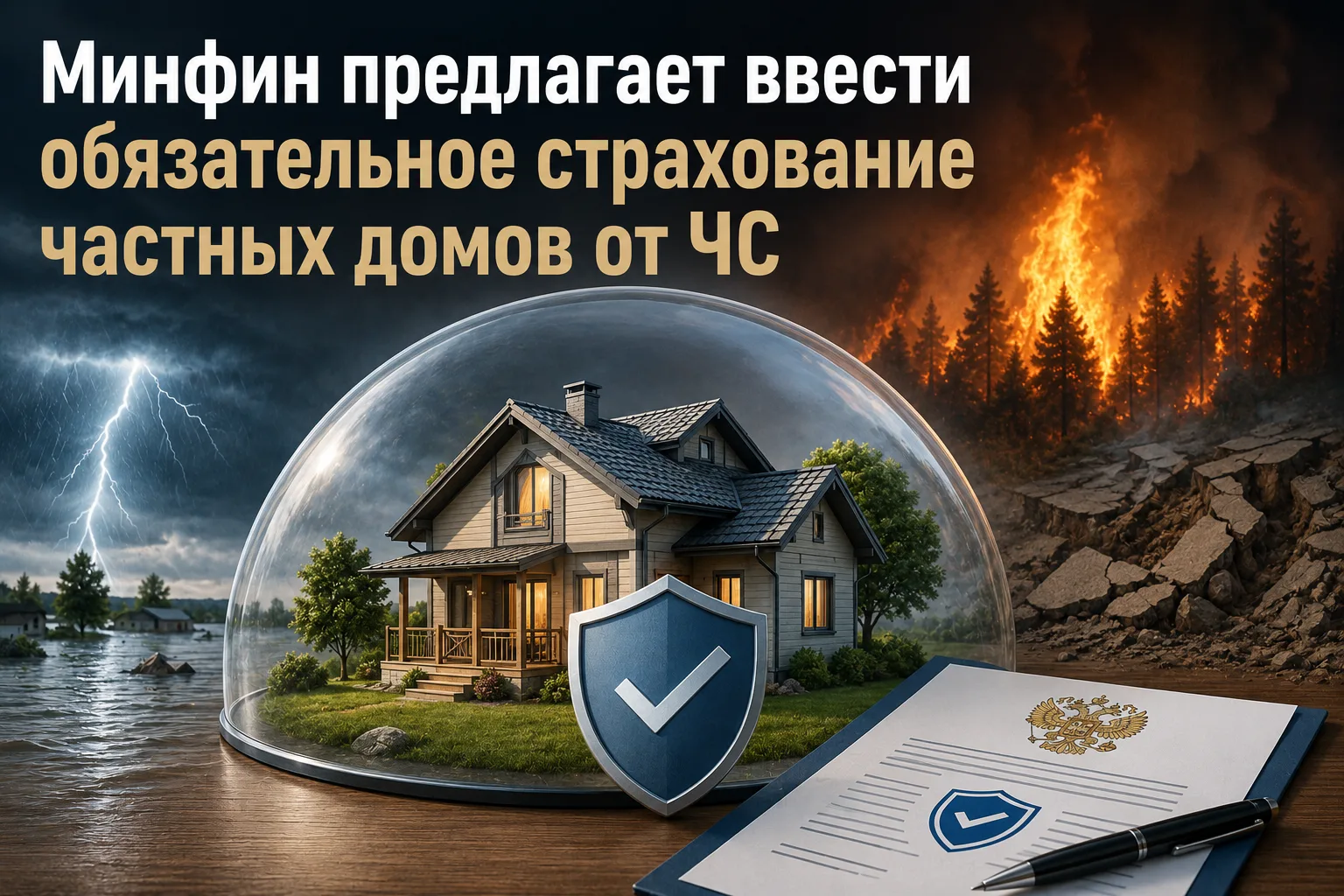 Минфин предлагает ввести обязательное страхование частных домов от ЧС