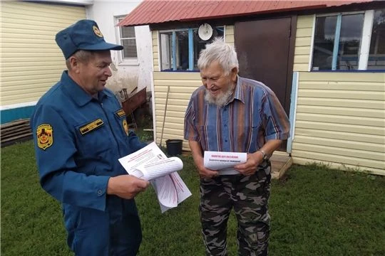 Рейд по пожарной безопасности в деревне Тюмерево.
