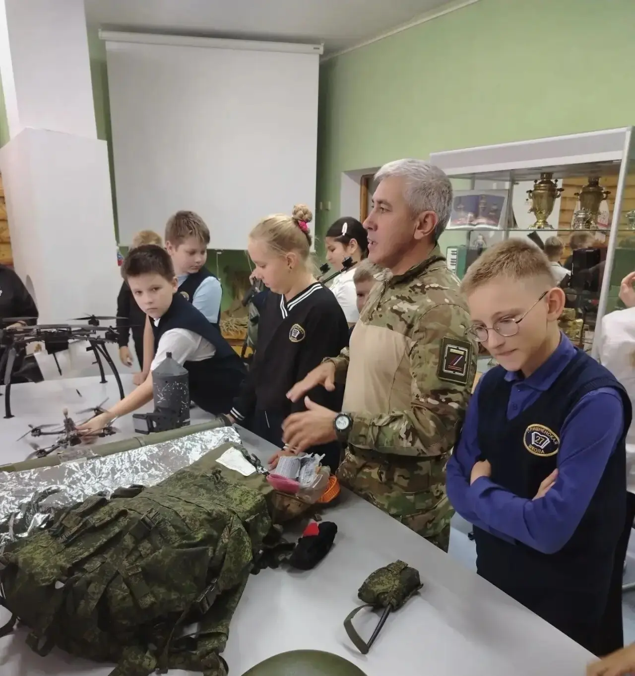 📸 Ветеран СВО провёл для школьников Пришненской школы № 27 Урок мужества​