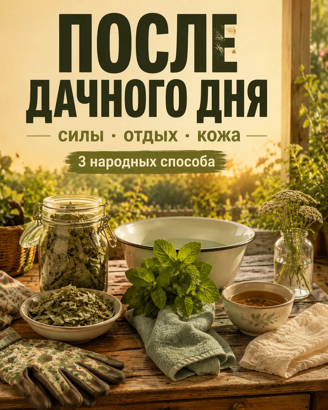 ПОСЛЕ ДАЧНОГО ДНЯ: ЧТО НУЖНЕЕ — ЧАЙ, ВАННА ИЛИ УХОД ЗА КОЖЕЙ