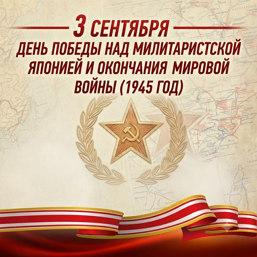 3 сентября — важная памятная дата: День Победы над милитаристской Японией и окончания В...