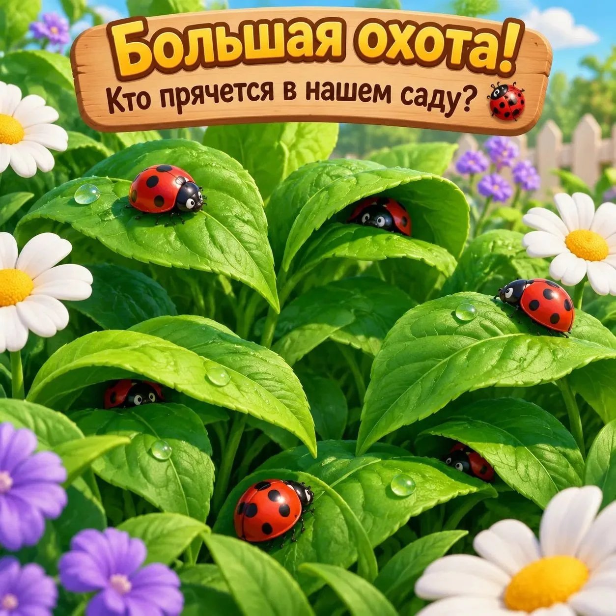 Доброе утро

Большая охота! Кто прячется в нашем саду?🐞

Сегодня мы настоящие исследователи. Вооруж