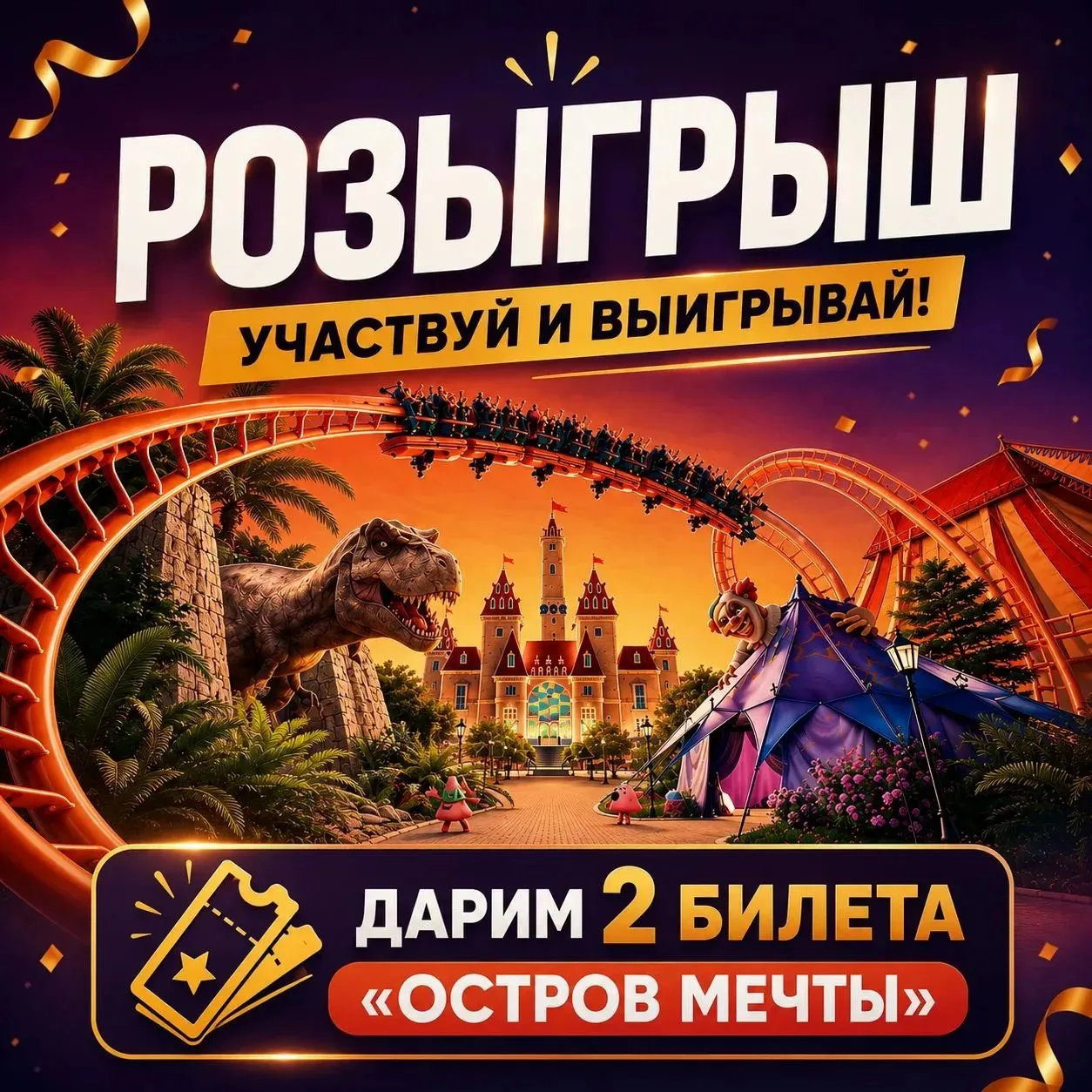 Дарим 5 билета в Остров Мечты за подписку!