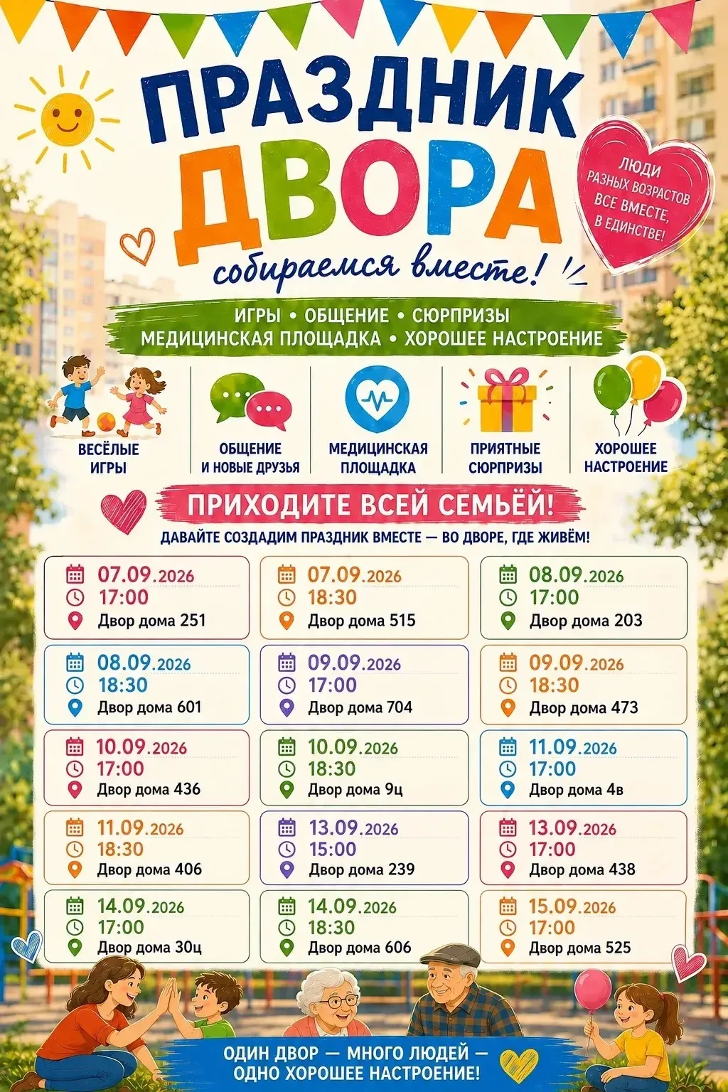Новое расписание «Праздников двора»!
