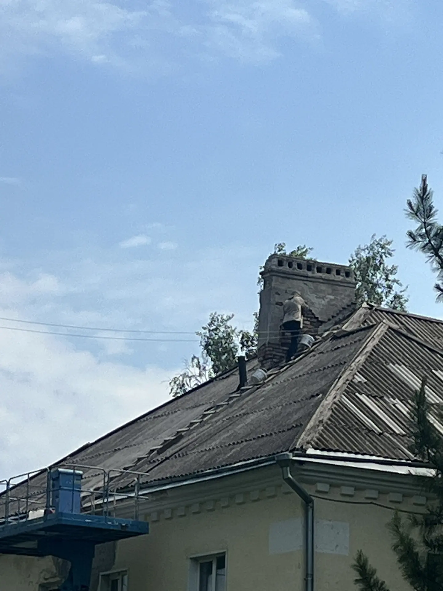 Поддерживающий ремонт печной трубы по адресу ул.Матросова,д.121