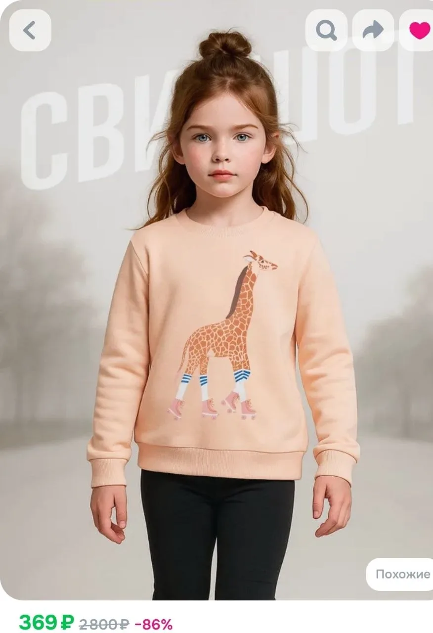 Свитшот Baby Style Детская одежда для девочек