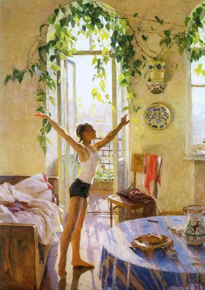 🌞 «УТРО», 1954 год. Яблонская
Татьяна (24 II 1917 – 17 VI 2005)

Картина имела невероятный успех, б