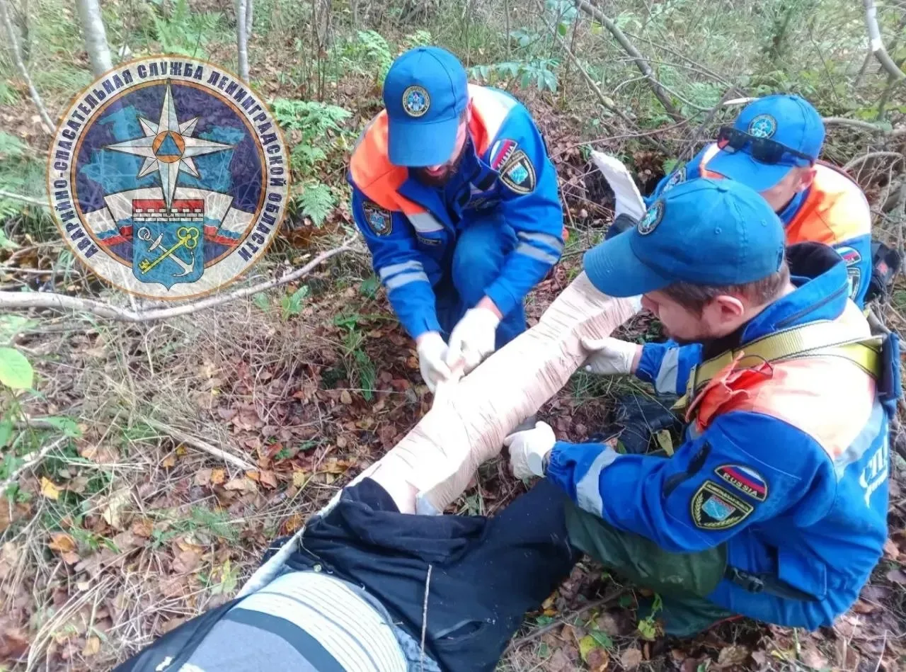 В Тосненском районе спасатели помогли мужчине со сломанной ногой