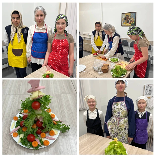 🥗 #Родная36 вовсю готовится к Новому году: ребята создают уникальные салаты на уроках труда  Благода