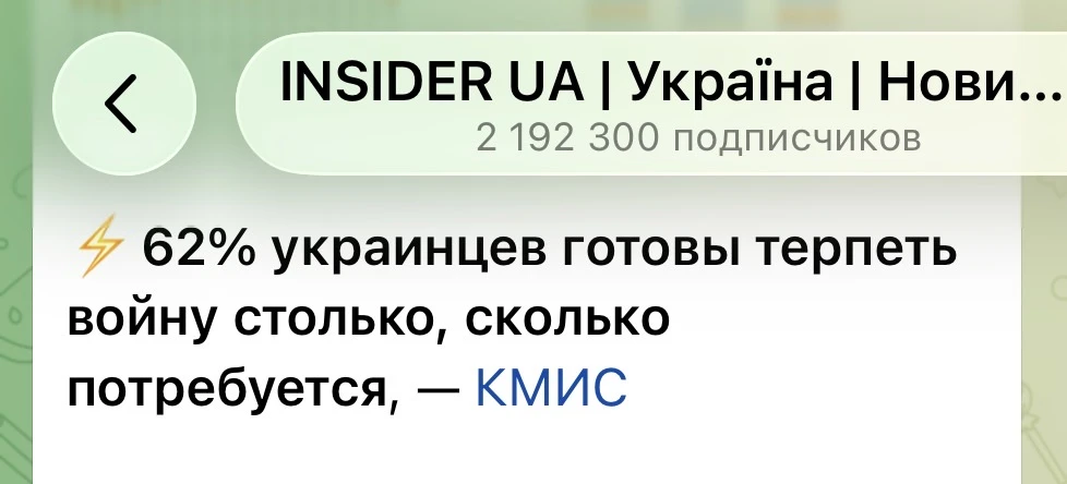 Остальные 38% живут на Украине