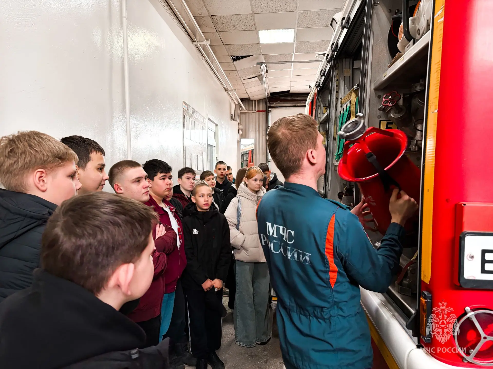 🧑‍🚒Школьники узнали, как проходят рабочие будни огнеборцев  Для учеников Тетюшской средней школы был