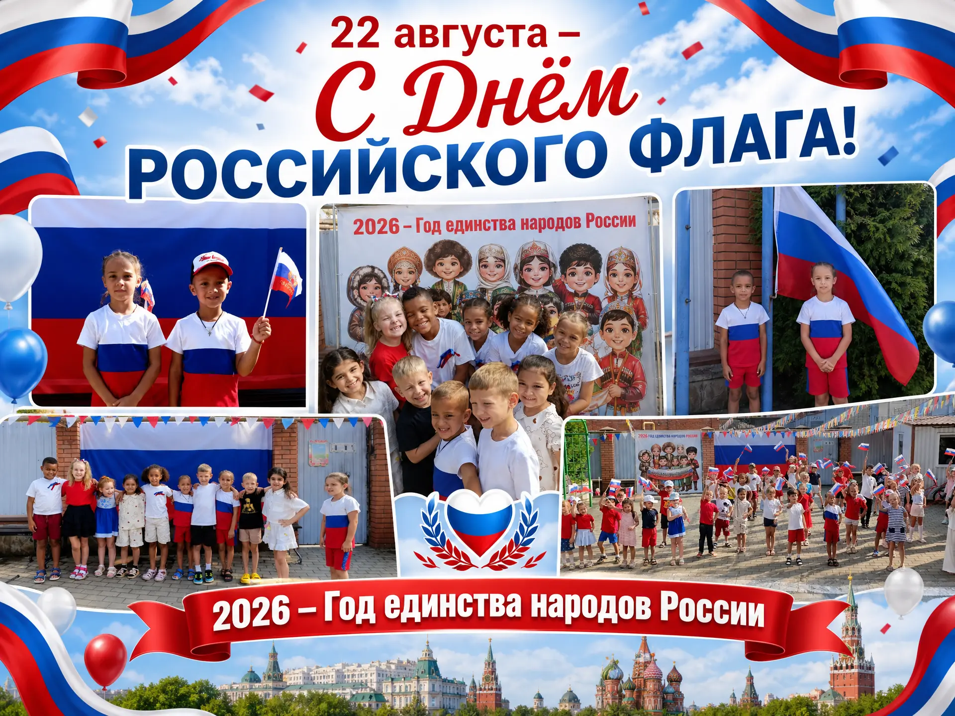 Мероприятия посвященные Дню Российского флага прошли на этой неделе в нашем любимом дет...