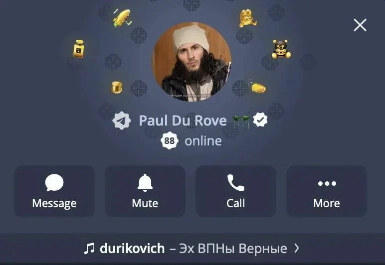 💁🏻‍♂️ Павел Дуров поставил на аватар в Telegram старый мем с собой в образе террориста.

🇷🇺 МОСК