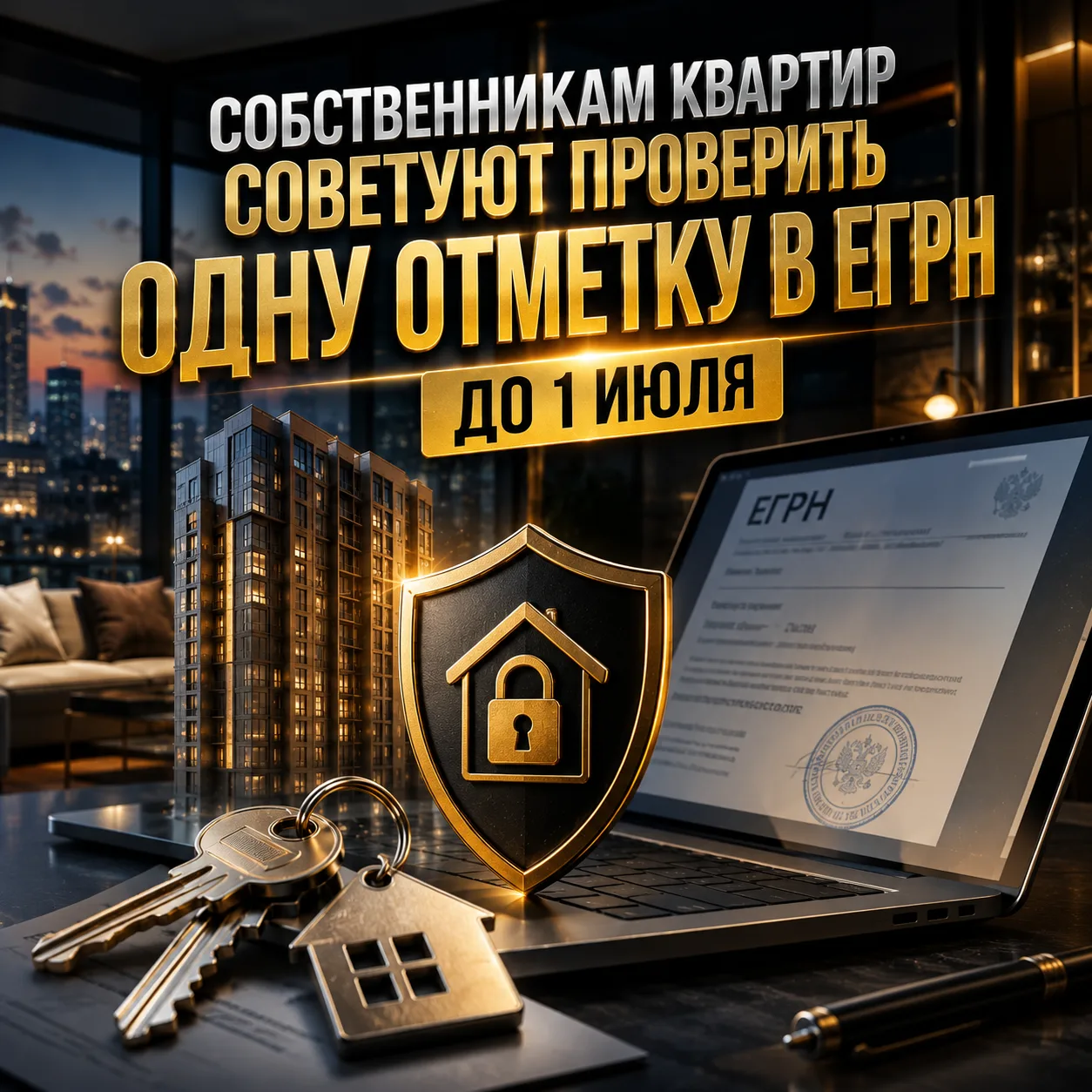 🚨 СОБСТВЕННИКАМ КВАРТИР СОВЕТУЮТ ПРОВЕРИТЬ ОДНУ ОТМЕТКУ В ЕГРН ДО 1 ИЮЛЯ 😳🏠

С 1 июля в России на