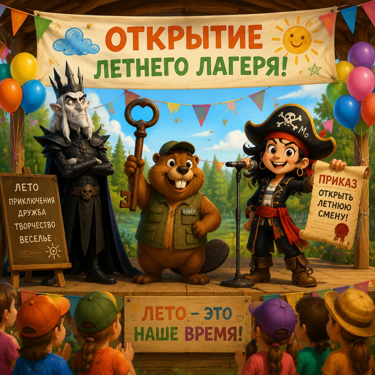 Сценарий открытия летнего лагеря 2026 с театрализацией “Праздник лета или как дети смен...
