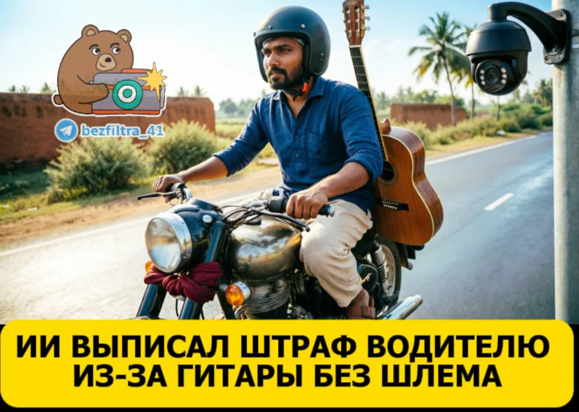 «У вас гитара без шлема — штраф 500 рупий». Вот такие нынче порядки на дорогах Индии!