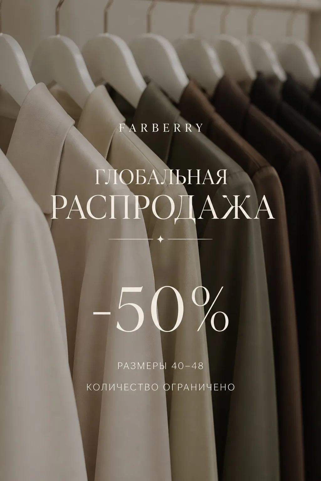 Новая коллекция уже в FARBERRY, а распродажа ещё продолжается 🤍