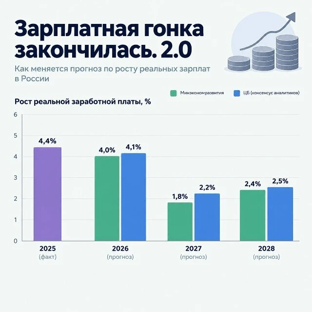 Зарплатная гонка притормаживает: что будет со ставками в 2026–2027 годах 📉