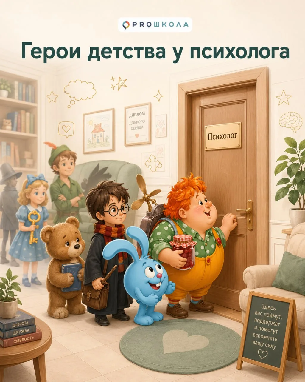 📺 Герои детства у психолога  Только представьте: любимые персонажи из фильмов, книг и мультфильмов о