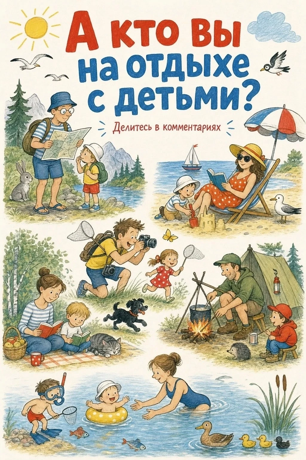 🏖Отдых с детьми — это не про «успеть всё», а про моменты, когда семья по-настоящему вместе. 🤗
🏖Да