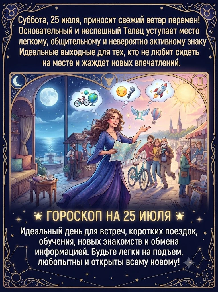 🌟 ГОРОСКОП НА 25 ИЮЛЯ 🌟
