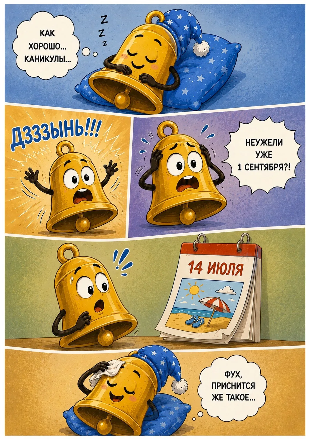 ЛЕТНИЙ ПОВОД УЛЫБНУТЬСЯ ☀️

🔔 Что общего у медведя и школьного звонка?

Оба впадают в долгую спячку