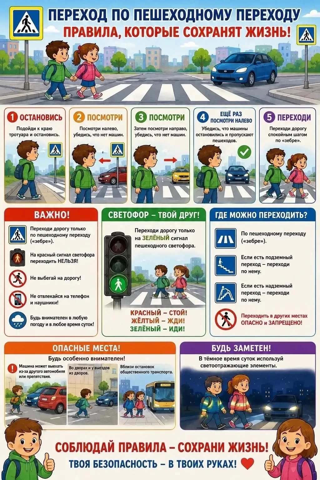🚨СТОЙ! ПОСМОТРИ! ПЕРЕЙДИ! ТВОЯ ЖИЗНЬ ДОРОЖЕ ЛЮБОЙ ПОЕЗДКИ 🚦