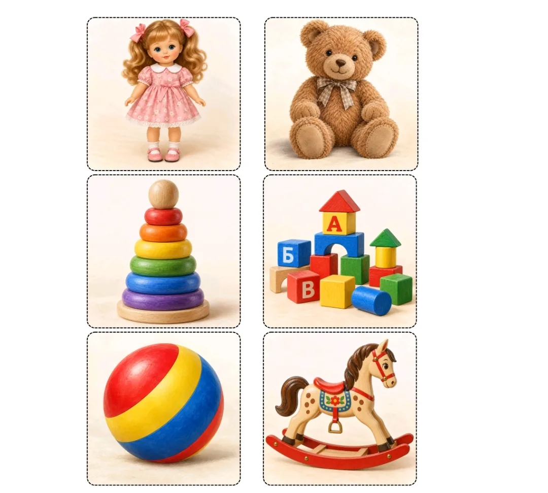 Карточки на тему "Игрушки"🧸