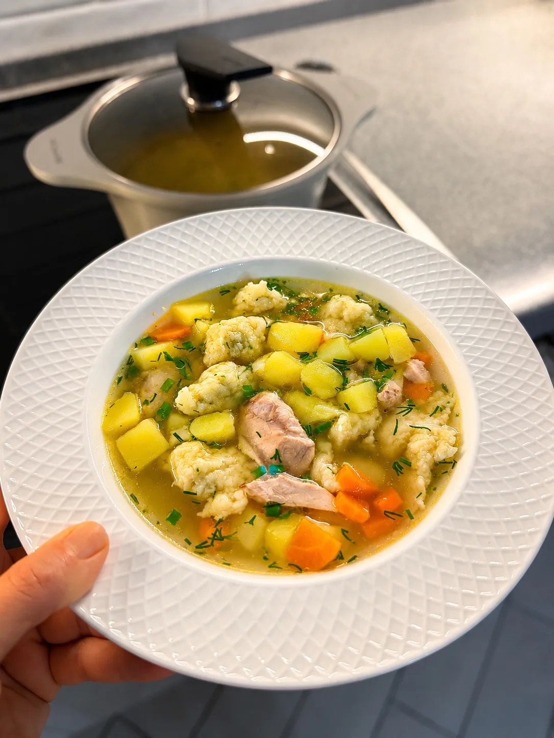 🍲 Куриный суп с клёцками
