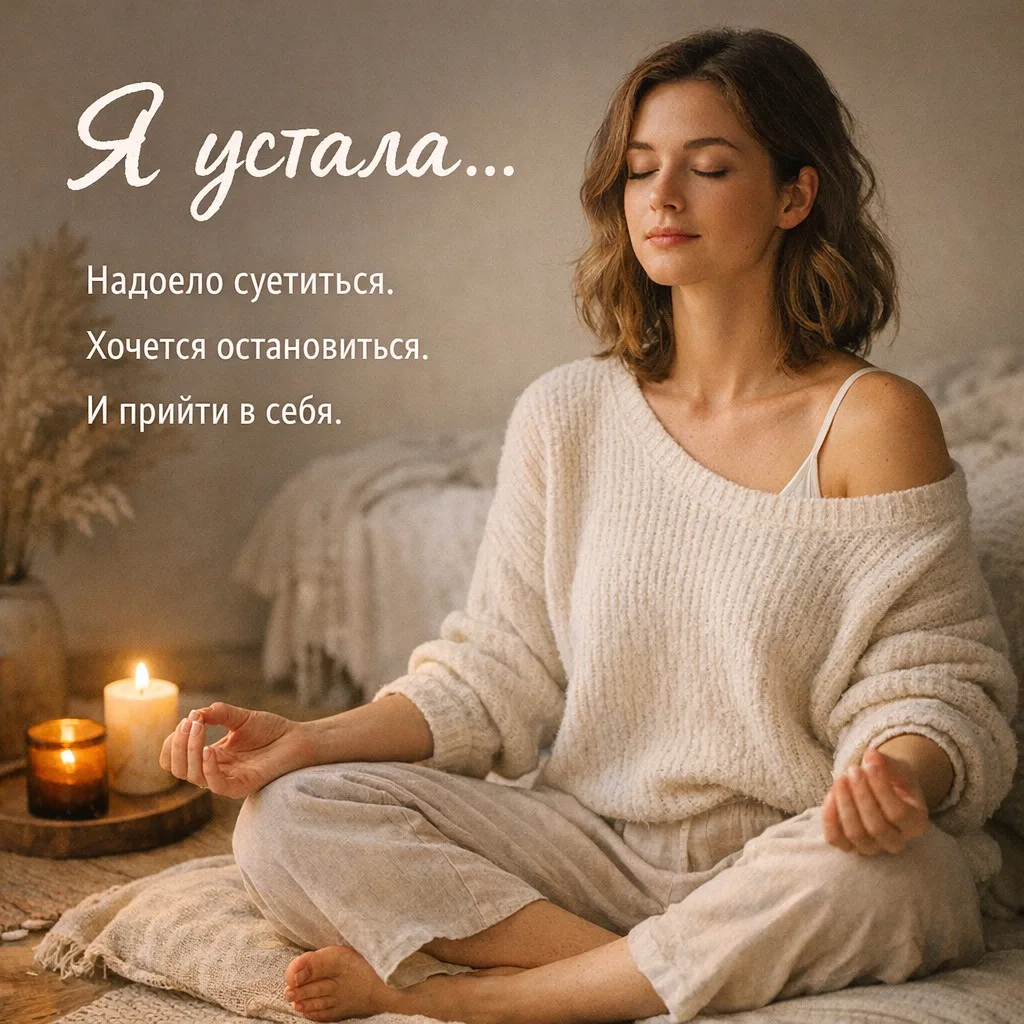 Я устала.

И, возможно, ты тоже.

Не от дел.
Не от людей.
Не от жизни даже.

А от этого постоянного 