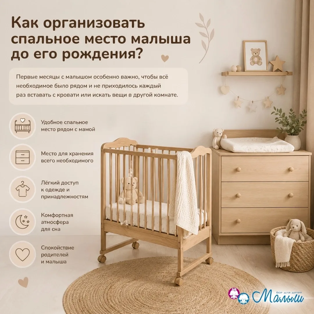 👶 Как организовать спальное место малыша до его рождения?