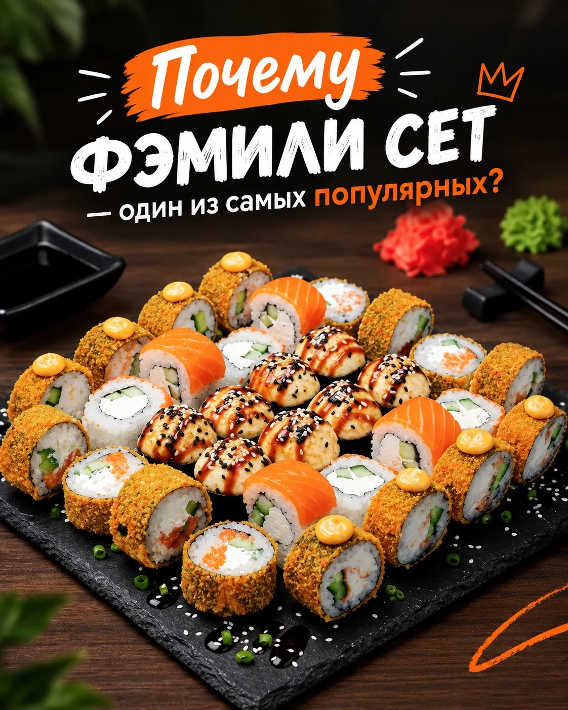 Фэмили сет — это сет для тех, кто любит собираться вместе 🍣❤️