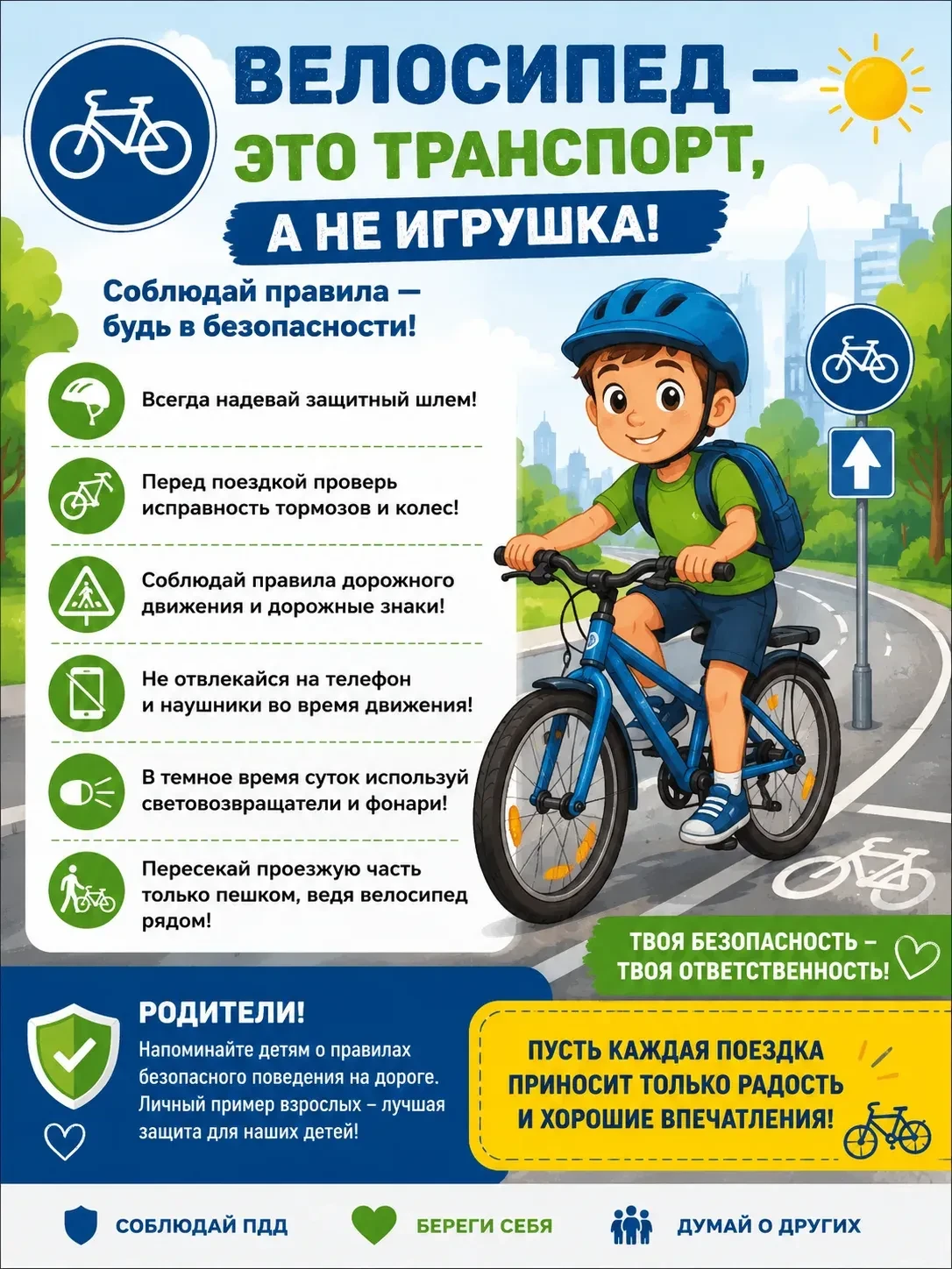 Лето — время прогулок и велосипедных поездок. Но даже привычная поездка может стать опа...