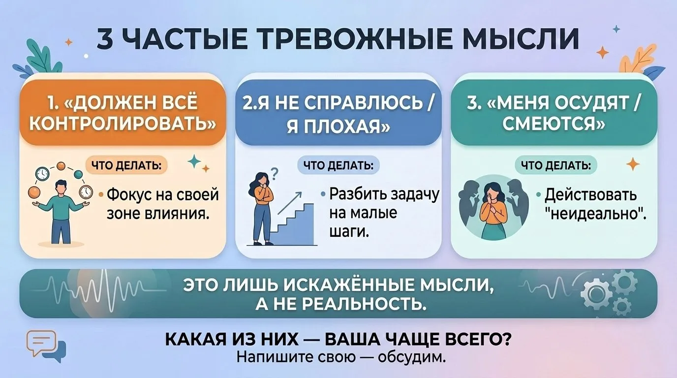 3 самые частые тревожные мысли (из практики)