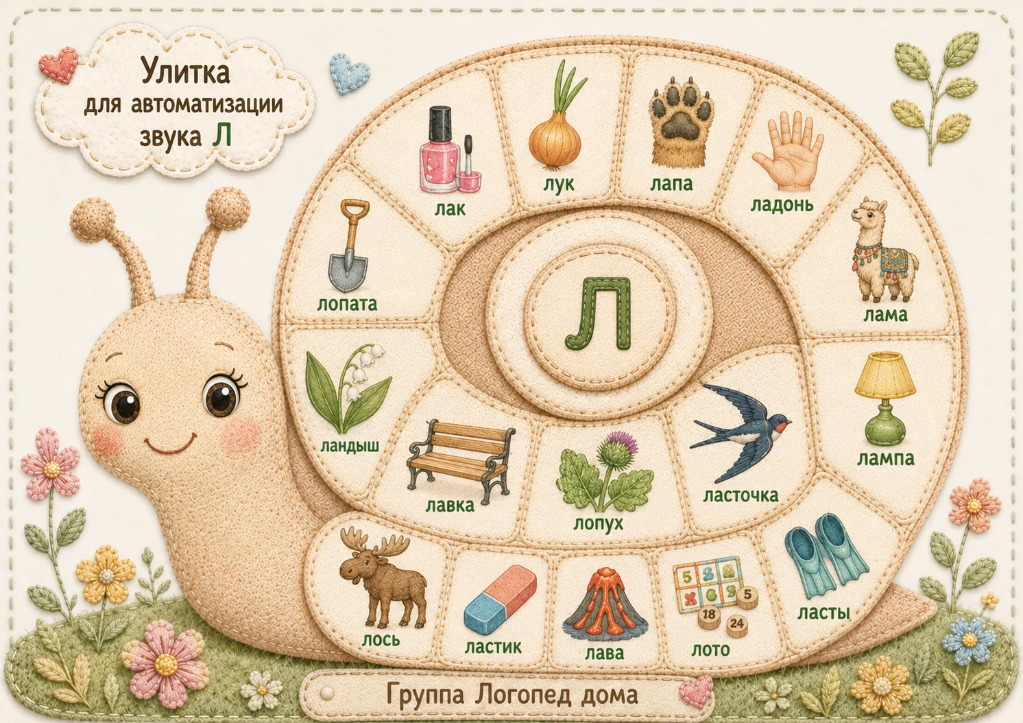 Улитка для звука «Л»