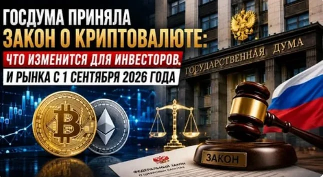 🪙 Криптовалюта выходит из «серой зоны»: что изменится с 1 сентября 2026 года