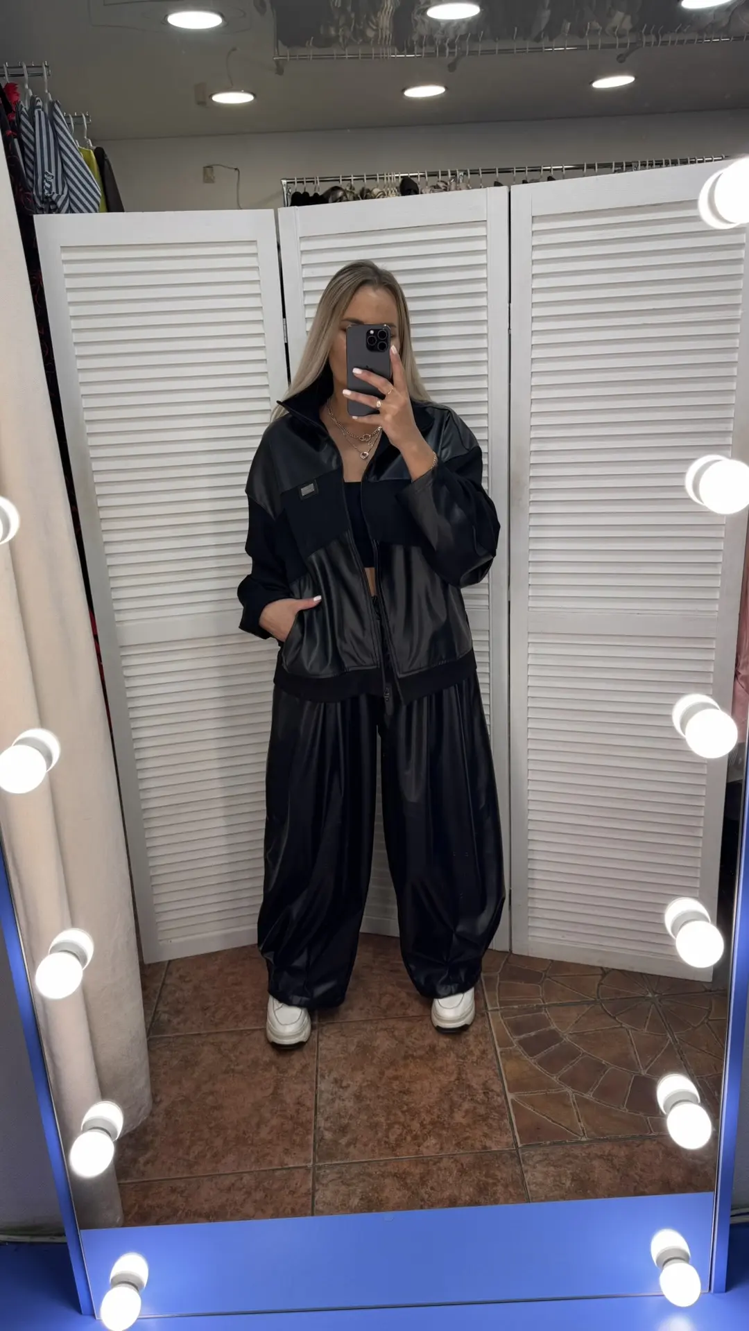 Новинка🖤Костюм комбинированный экокожа/трикотаж