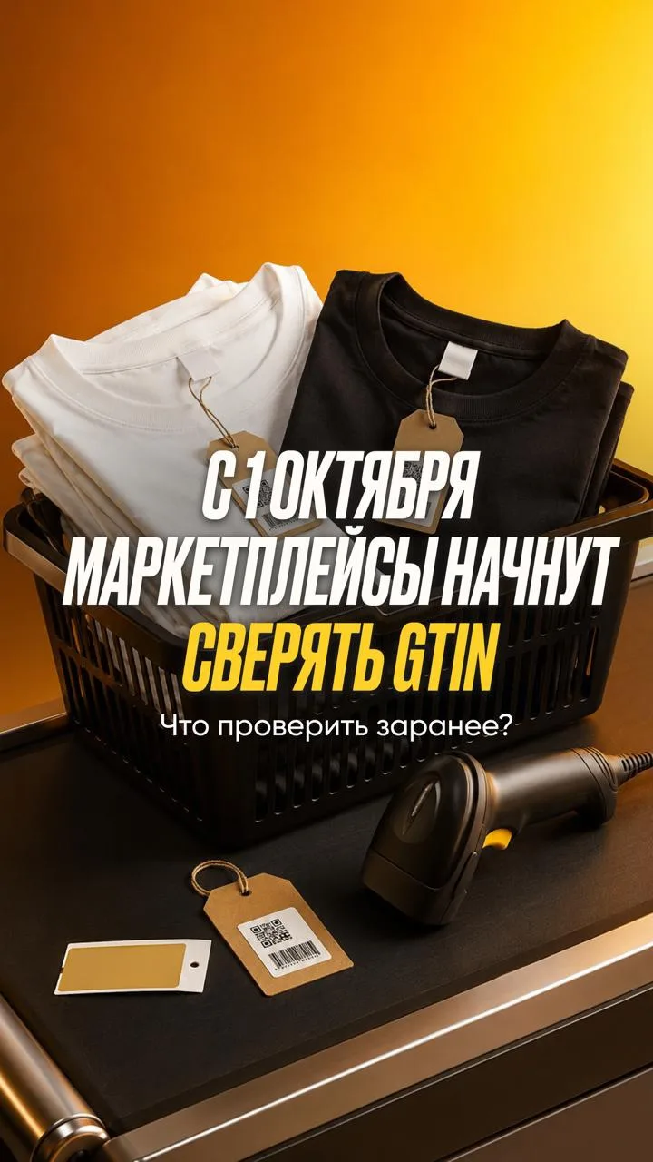 📦 С 1 октября маркетплейсы начнут сверять GTIN: что проверить заранее