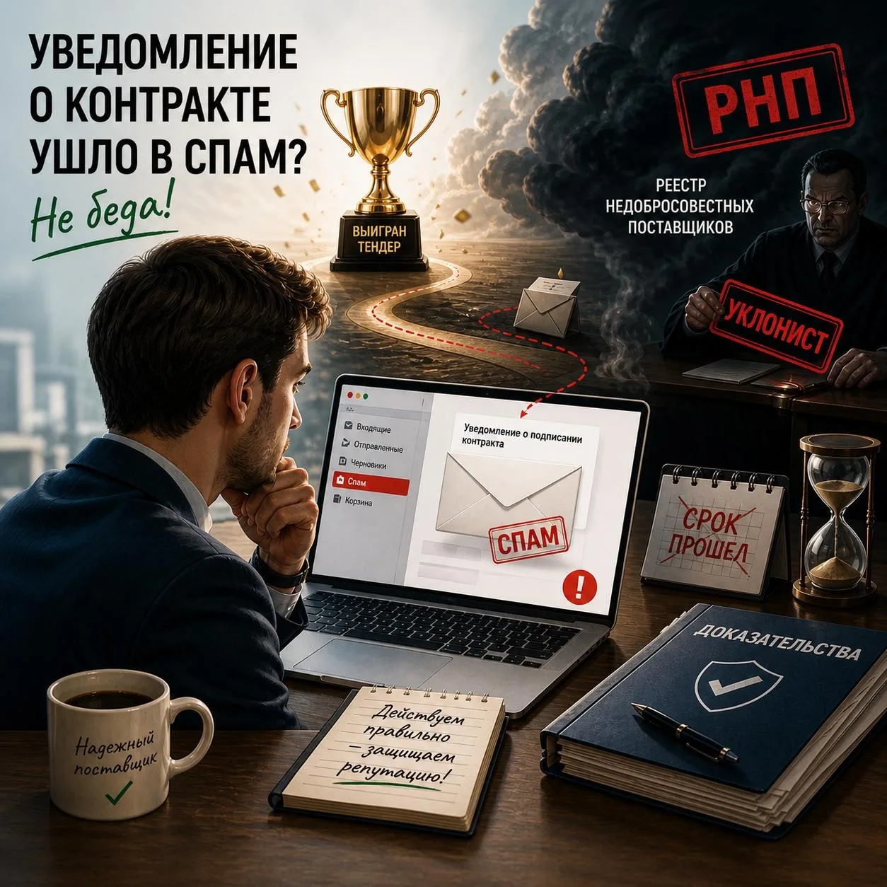 📨 Уведомление о контракте ушло в спам? Не беда!
