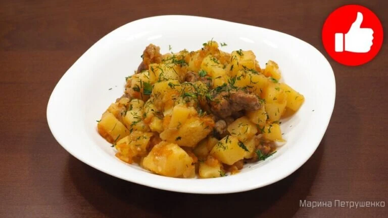 Картофель с мясом в соевом соусе в мультиварке