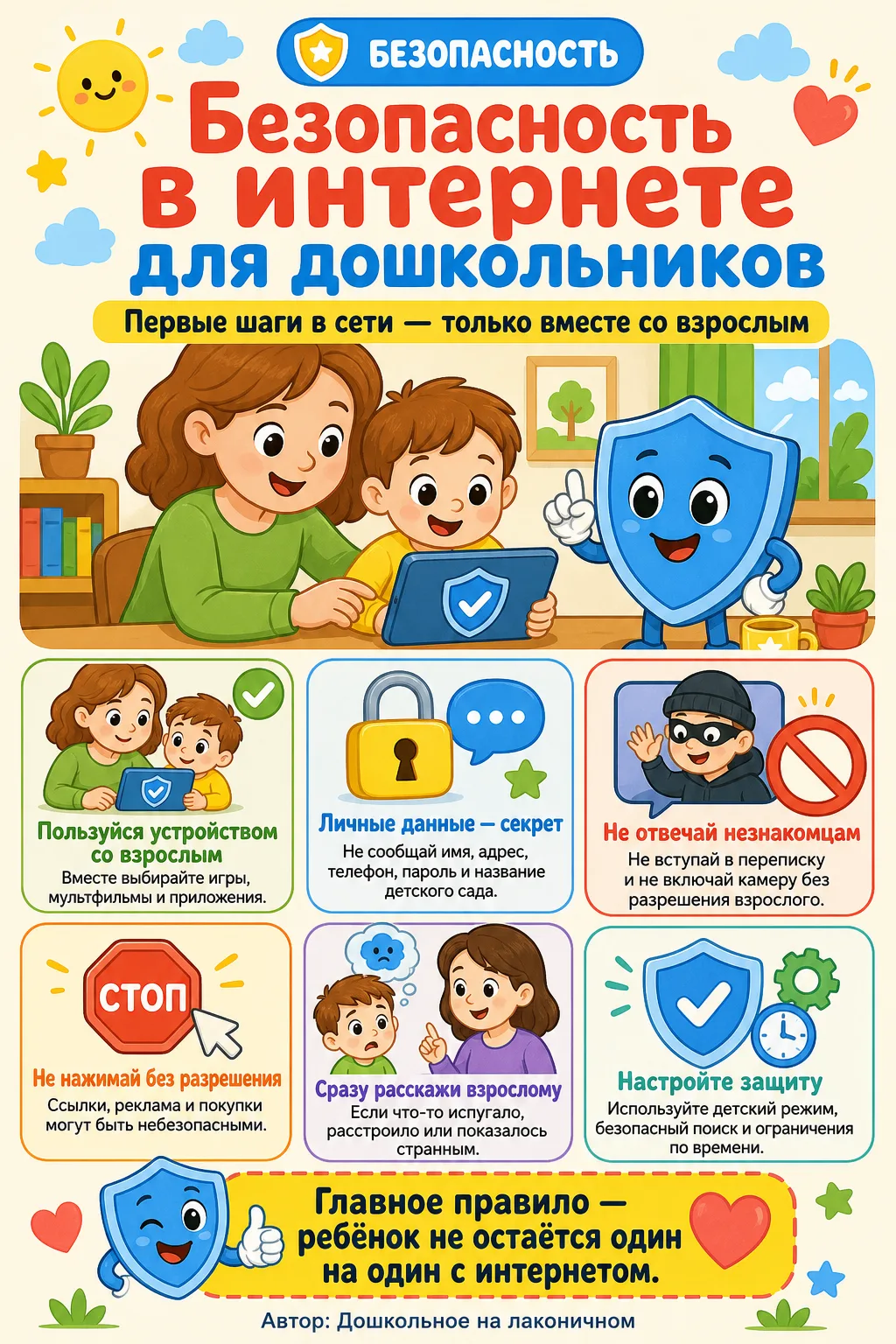 Безопасность дошкольника: важные правила в понятной форме❗️