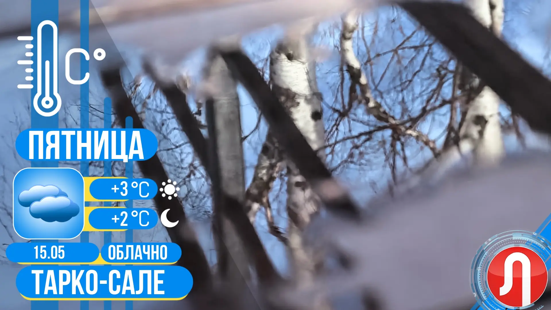 ☁️Прогноз погоды   ✔️Сегодня в Тарко-Сале облачно, небольшой дождь. Температура воздуха днем +3 град