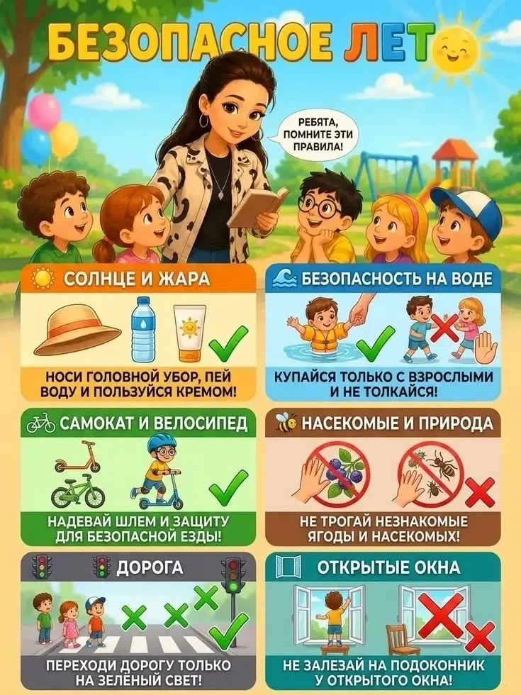 👨‍👩‍👧‍👦👨‍👩‍👧‍👦Консультация для родителей: "Безопасность ребёнка летом".