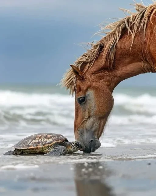 🐎 Лошадь и черепаха, удивление и любопытство 😄