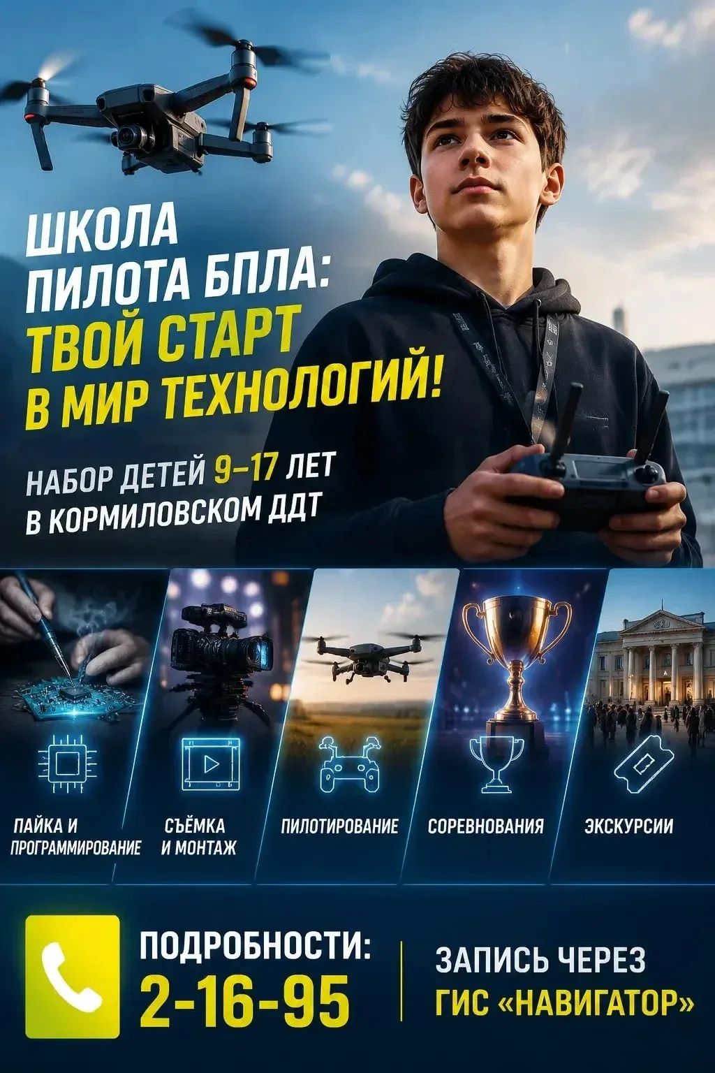 🚁 Хочешь управлять дроном, снимать крутые видео и участвовать в соревнованиях? Тогда т...