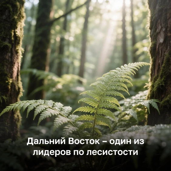 🏆 Дальний Восток – один из лидеров по лесистости.