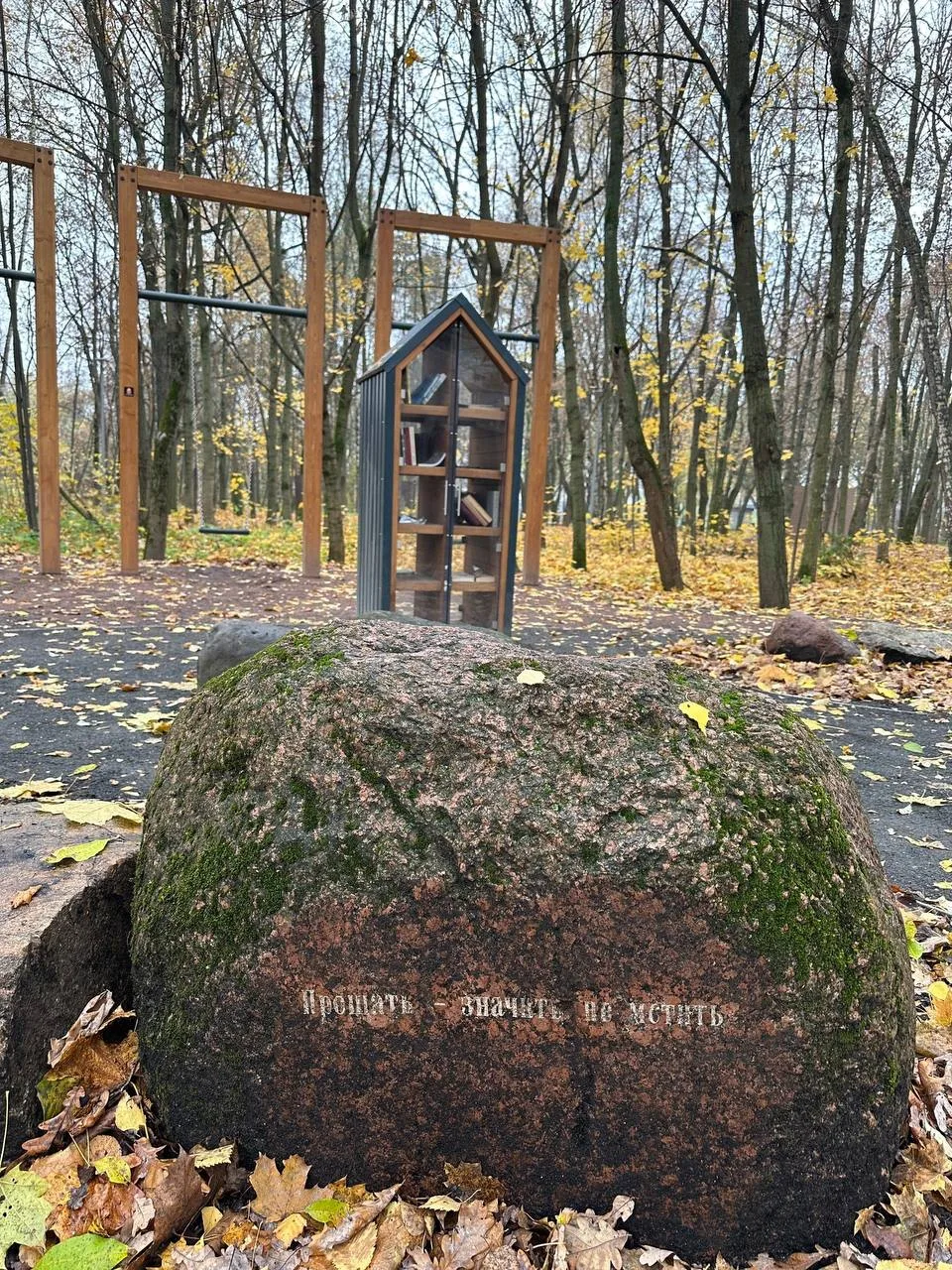 🪨Надписи на камне в парке Толстого